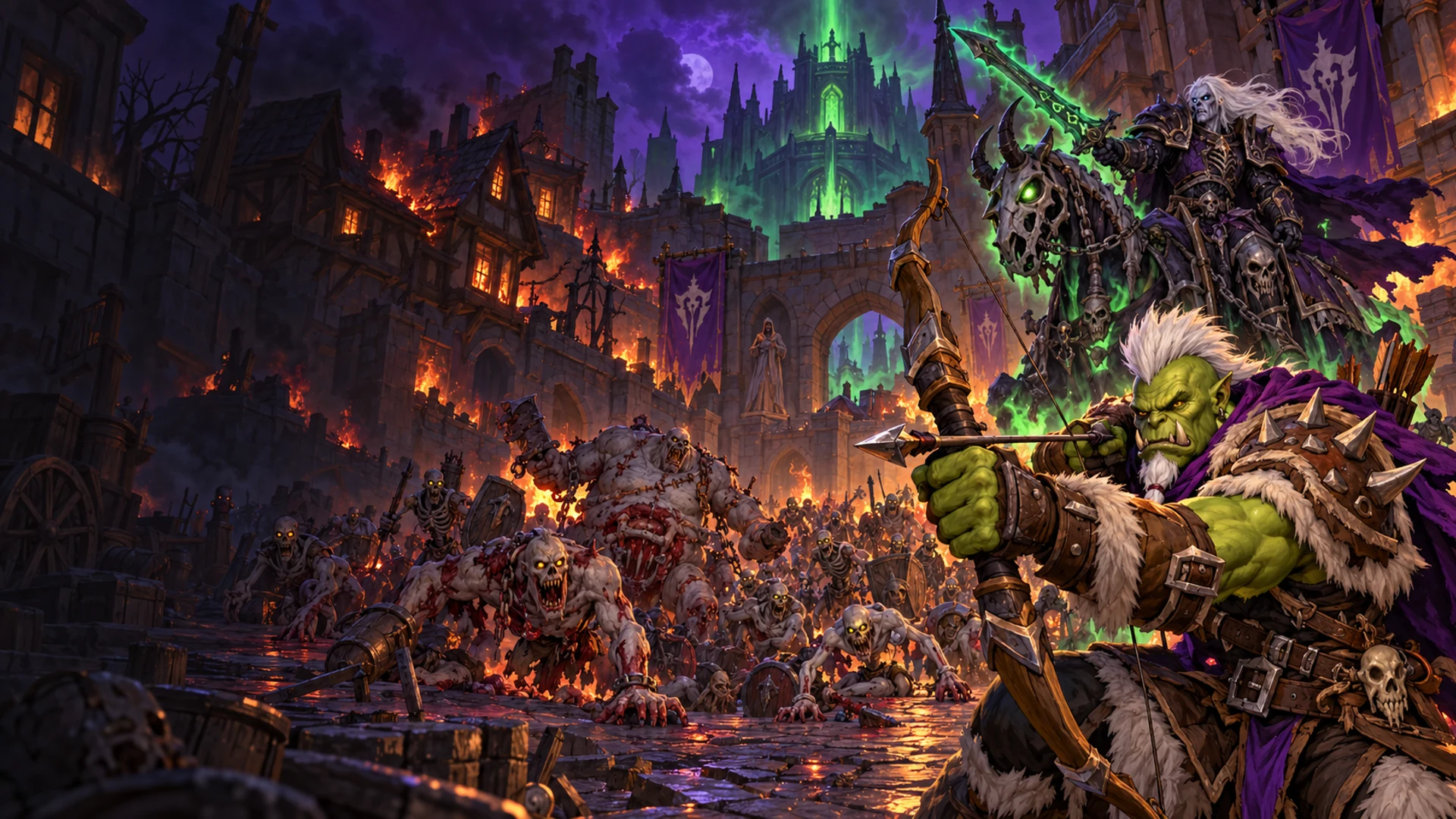 Le chasseur orc GRABUGE affronte le Fléau et le baron Rivendare dans Stratholme